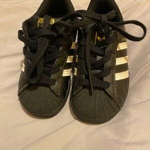 Adidas Kids Black and White Sneakers